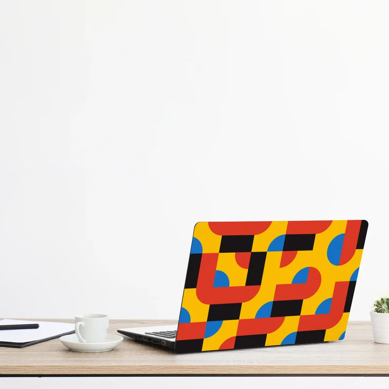 Laptop-Aufkleber kräftiges geometrisches muster für die wand