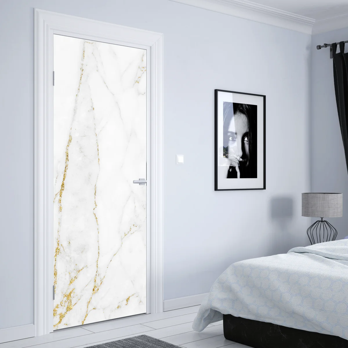 Türaufkleber weißer marmor mit goldenen adern Türaufkleber weißer marmor mit goldenen adern