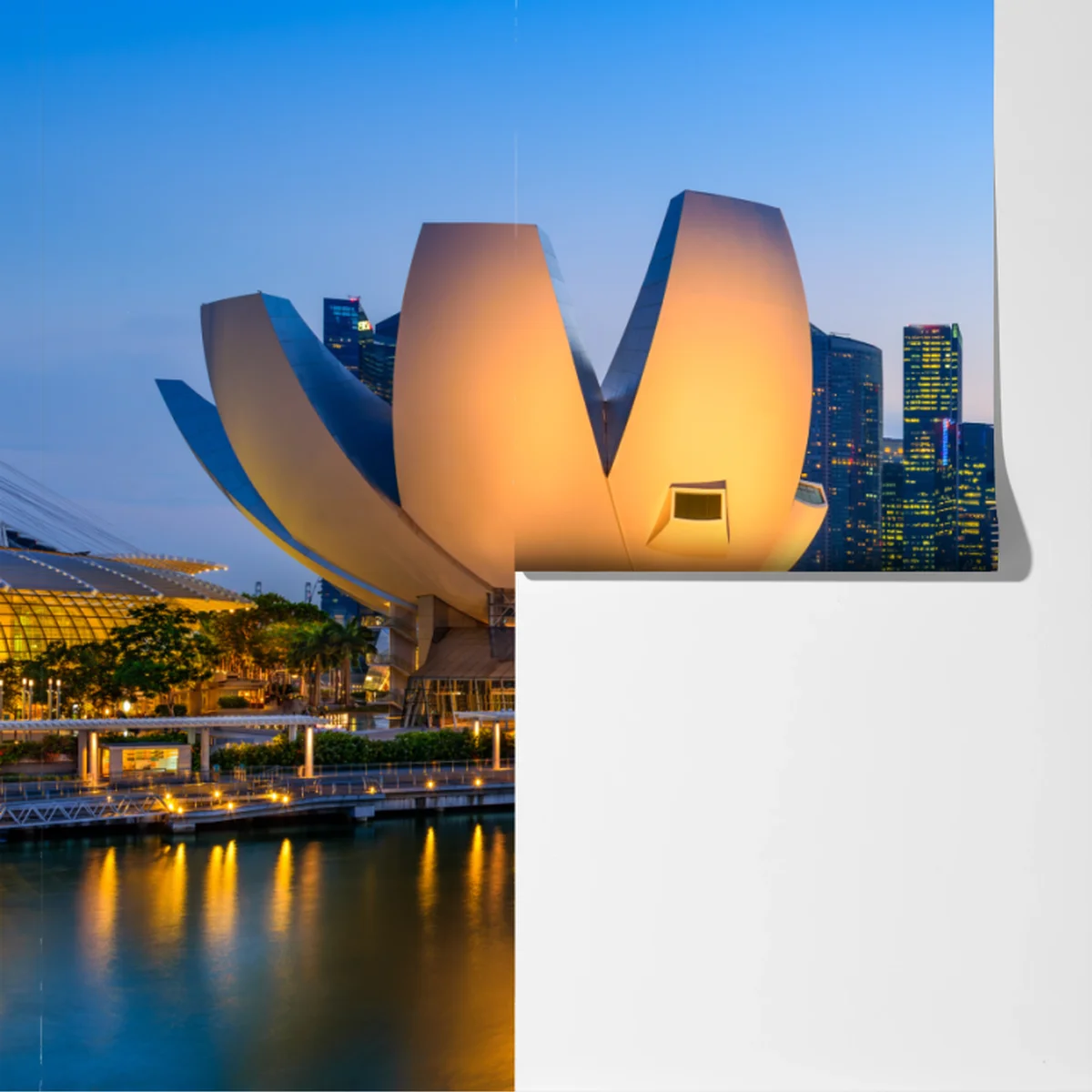 Fototapeta Singapur panorama miasta o zmierzchu Fototapeta Singapur panorama miasta o zmierzchu