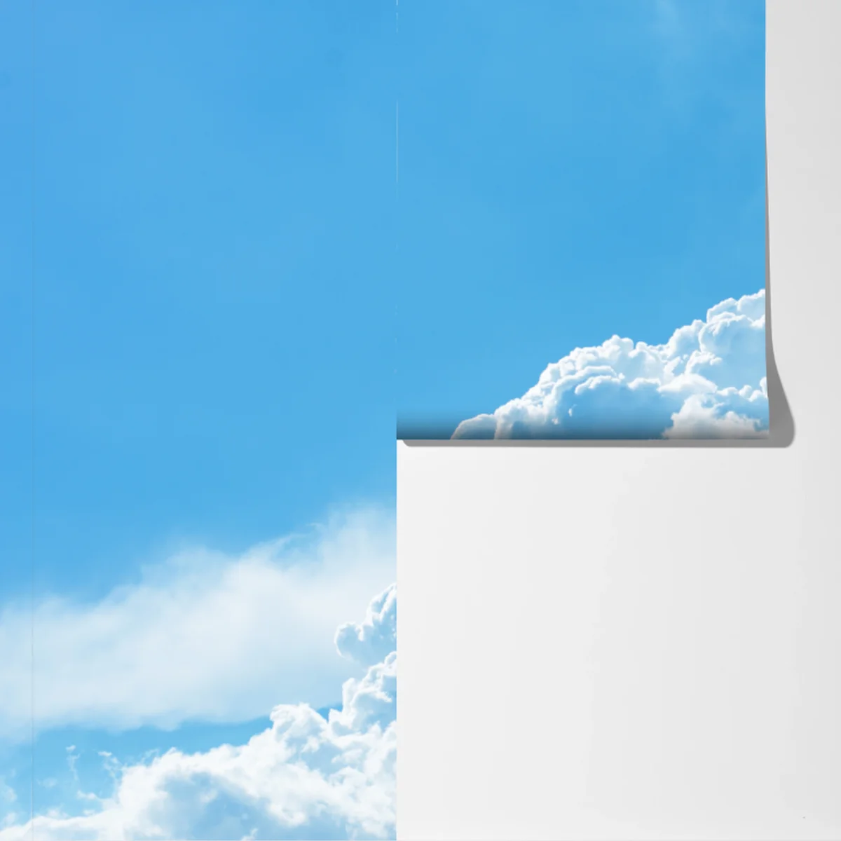 Fototapete sanfter blauer himmel mit fluffigen wolken Fototapete sanfter blauer himmel mit fluffigen wolken