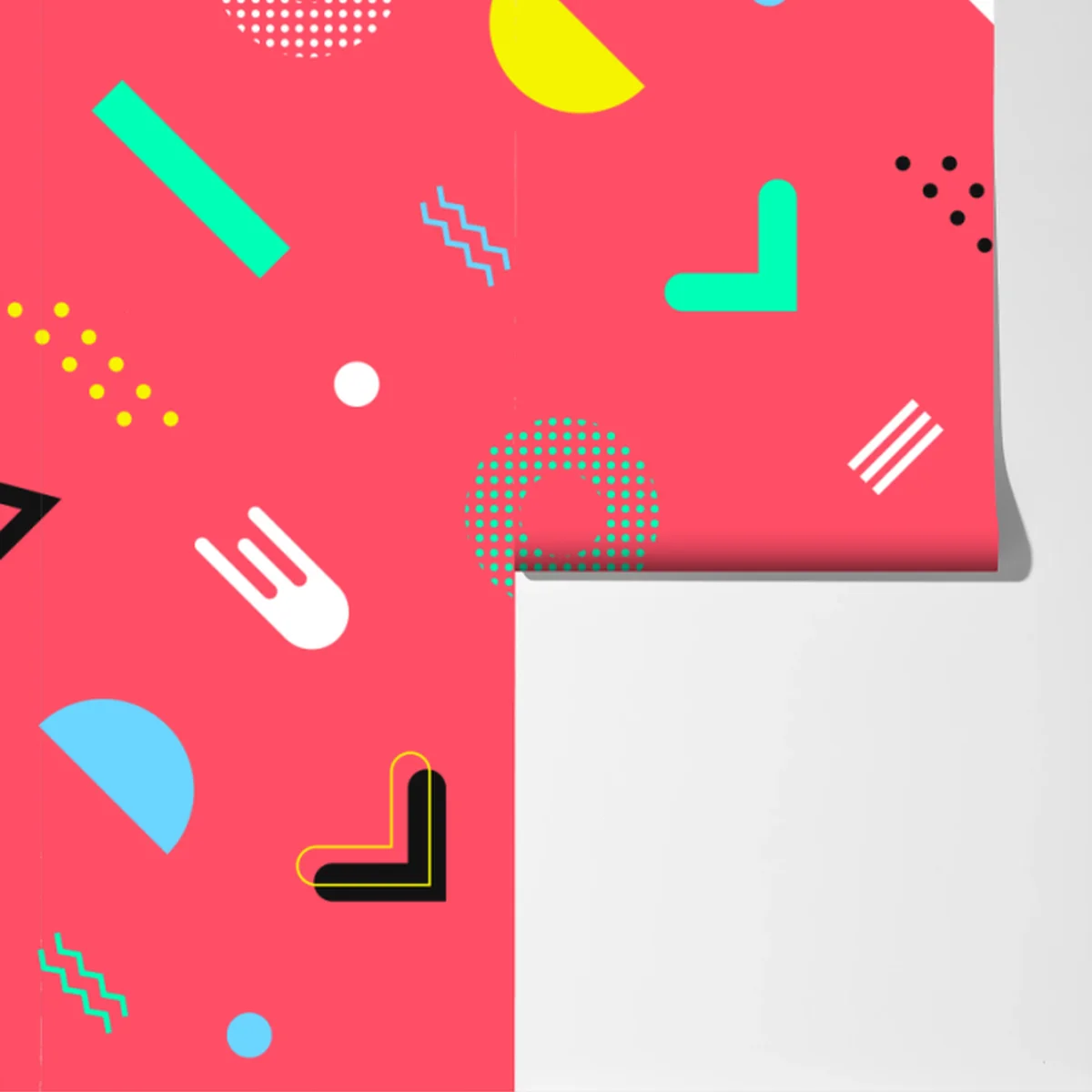 Fototapeta żywy memphis geometryczny wzór Fototapeta żywy memphis geometryczny wzór