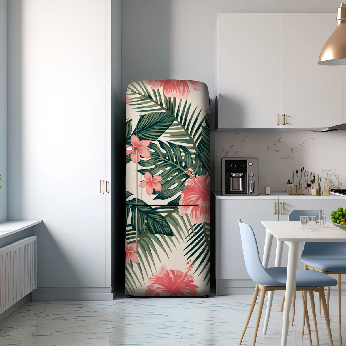 Kühlschrankaufkleber tropisches hibiskusmuster Kühlschrankaufkleber tropisches hibiskusmuster