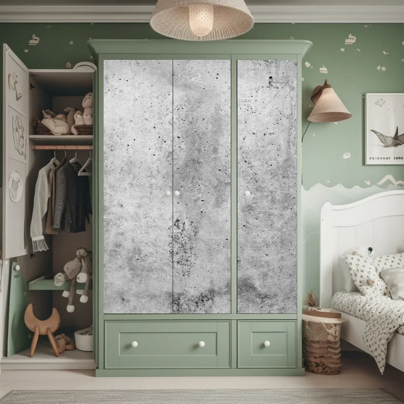 Schrankaufkleber rohe betonstruktur an der wand