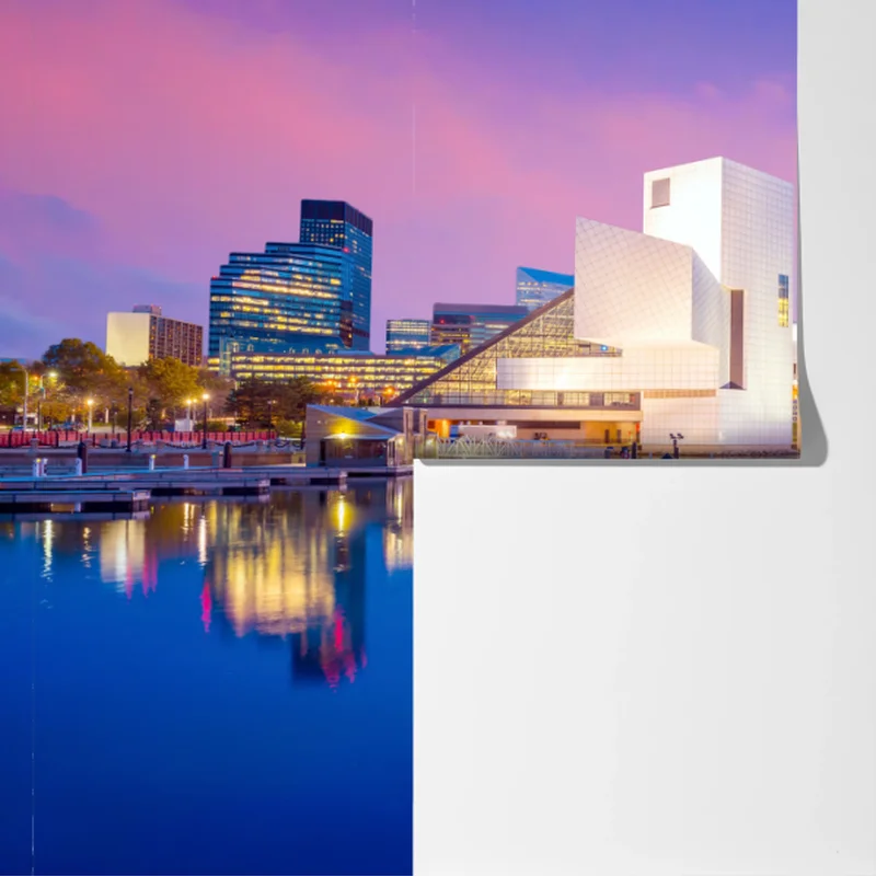 Fototapeta panorama miasta Cleveland o zmierzchu Fototapeta panorama miasta Cleveland o zmierzchu