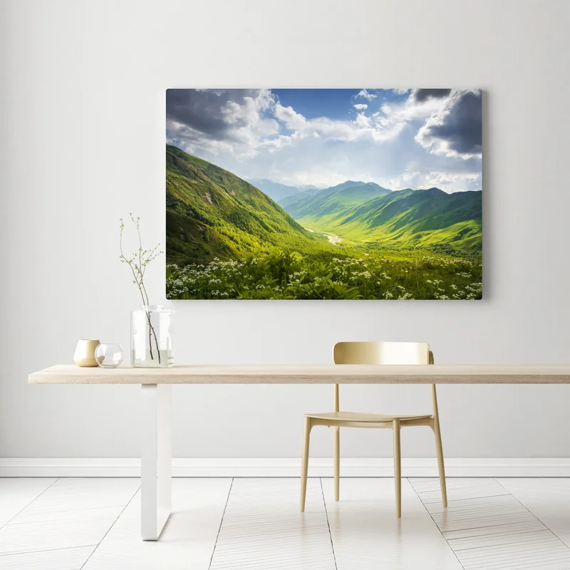 Leinwandbild üppiges grünes tal Leinwandbild üppiges grünes tal