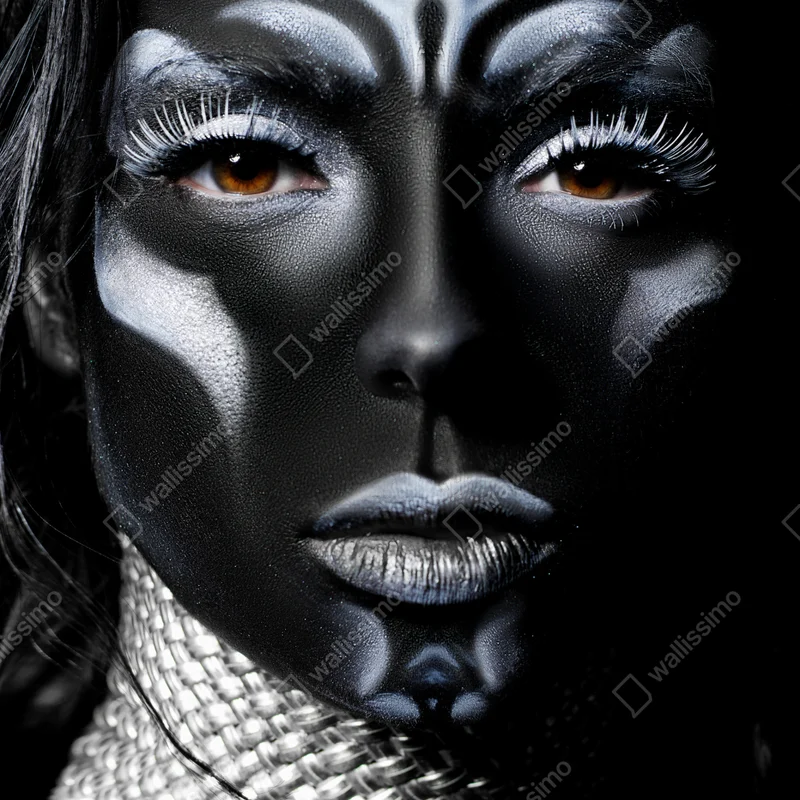 Kühlschrankaufkleber dunkles tribal-porträt Kühlschrankaufkleber dunkles tribal-porträt