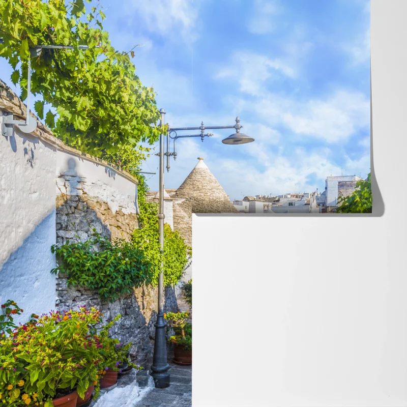 Fototapete Alberobello trulli gasse Fototapete Alberobello trulli gasse