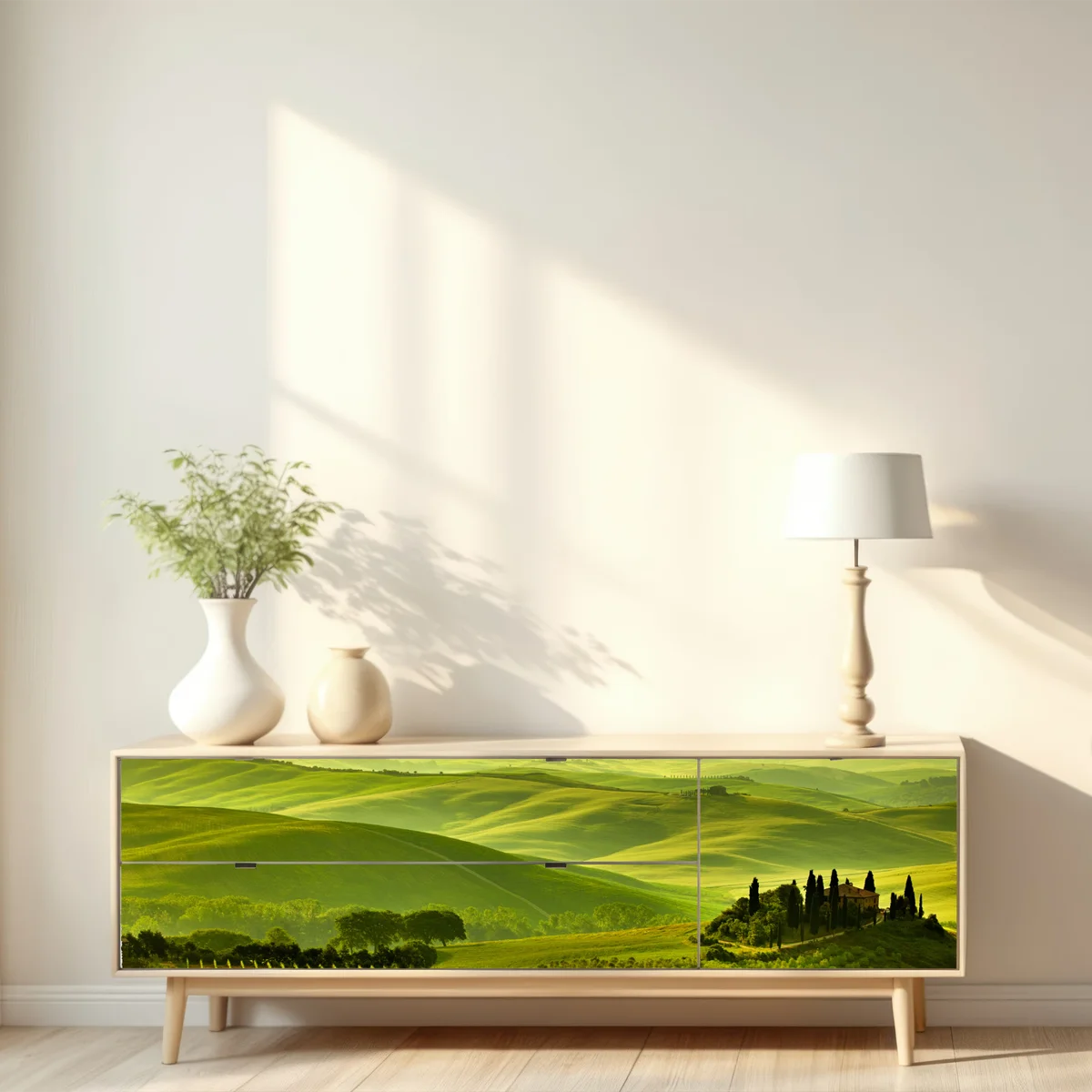 Repositionierbarer Aufkleber Toskana sanfte hügel Repositionierbarer Aufkleber Toskana sanfte hügel