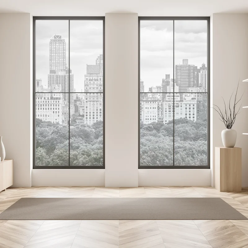 Naklejka na okno Manhattan panorama Upper East Side w czerni i bieli Naklejka na okno Manhattan panorama Upper East Side w czerni i bieli