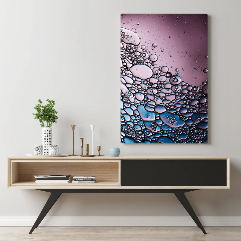 Leinwandbild lila abstraktes blasenmuster Leinwandbild lila abstraktes blasenmuster