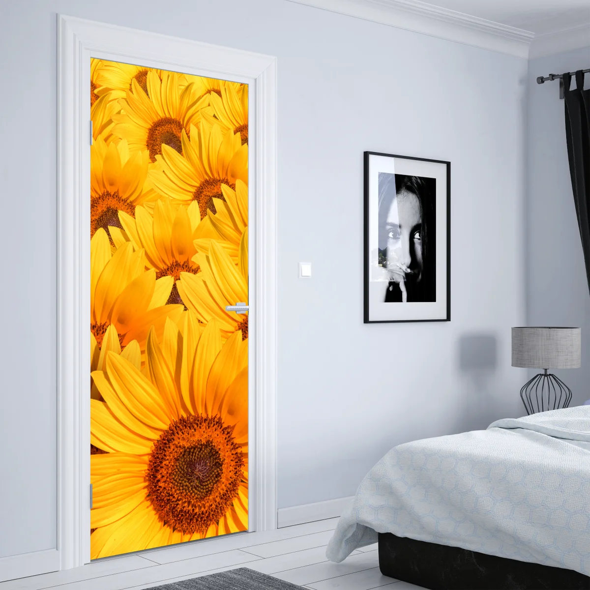 Türaufkleber goldenes sonnenblumenfeld Türaufkleber goldenes sonnenblumenfeld