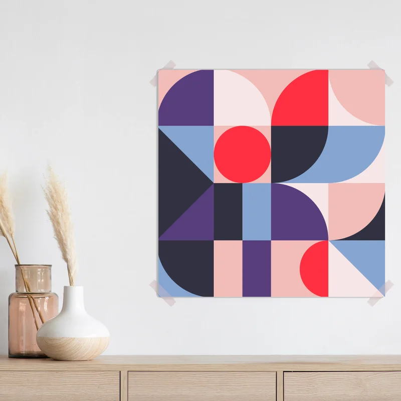 Poster geometrische pastellkomposition Poster geometrische pastellkomposition