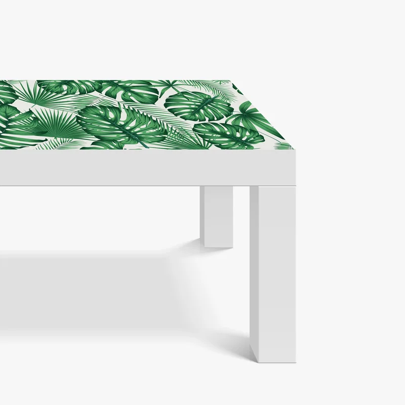 Tischaufkleber und Schreibtischaufkleber tropisches monstera- und palmblättermuster