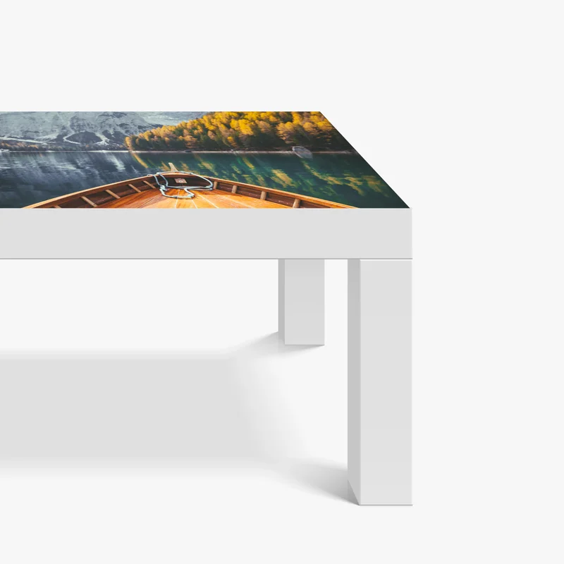 Tischaufkleber und Schreibtischaufkleber sonnenaufgang am Lago di Braies Tischaufkleber und Schreibtischaufkleber sonnenaufgang am Lago di Braies