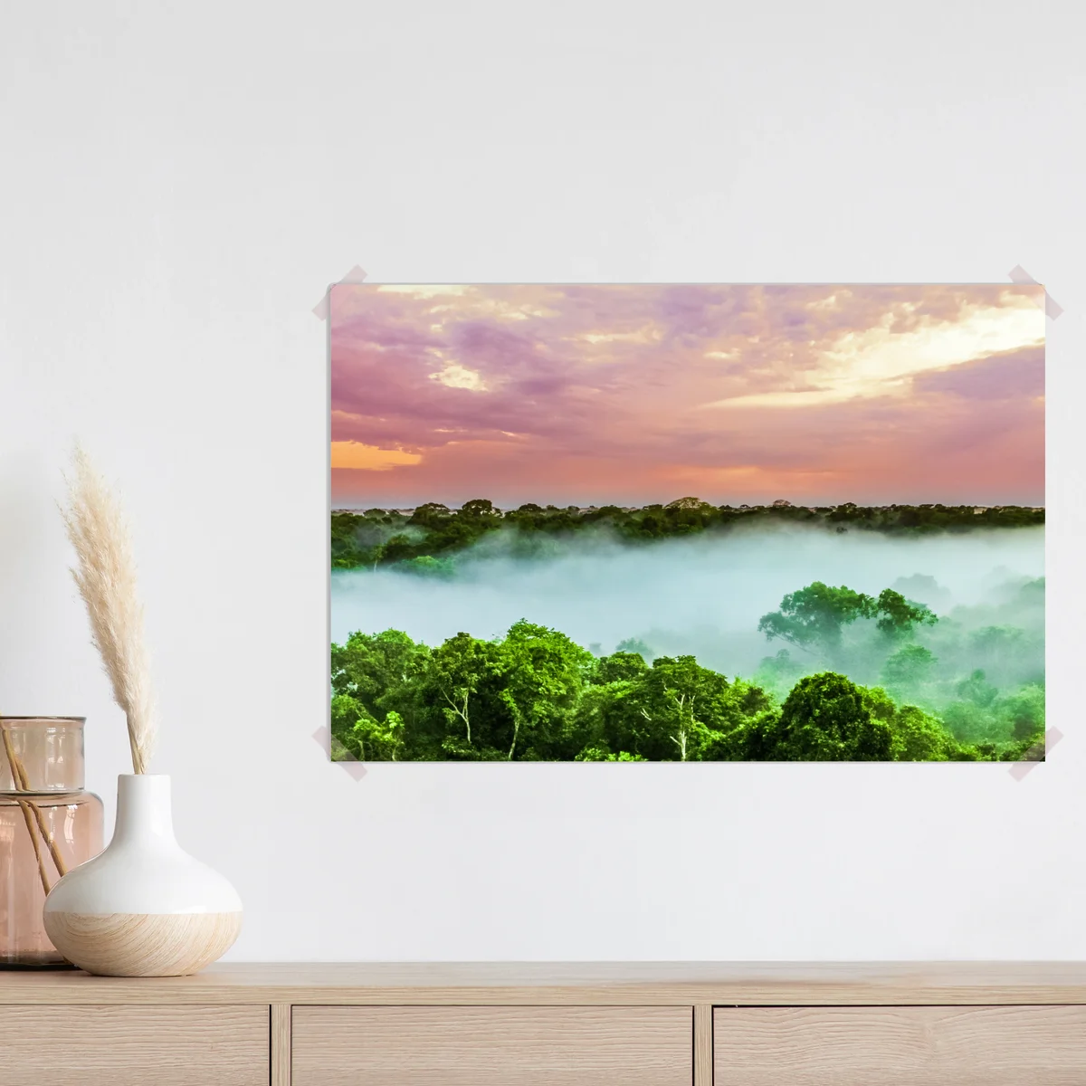 Poster nebliger tropischer regenwald bei sonnenaufgang • Poster bei Wallnifity® Poster nebliger tropischer regenwald bei sonnenaufgang • Poster bei Wallnifity®