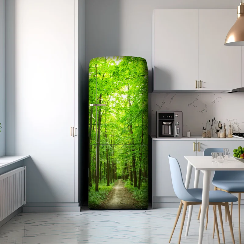 Kühlschrankaufkleber ruhiger waldpfad