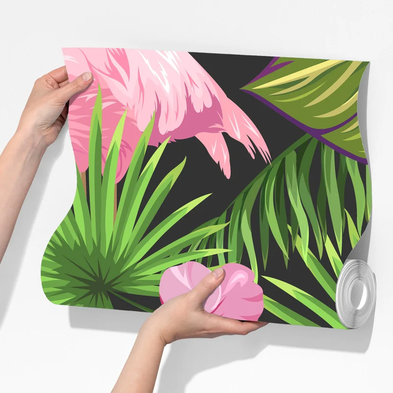 Fototapete rosa flamingo tropenmuster Fototapete rosa flamingo tropenmuster