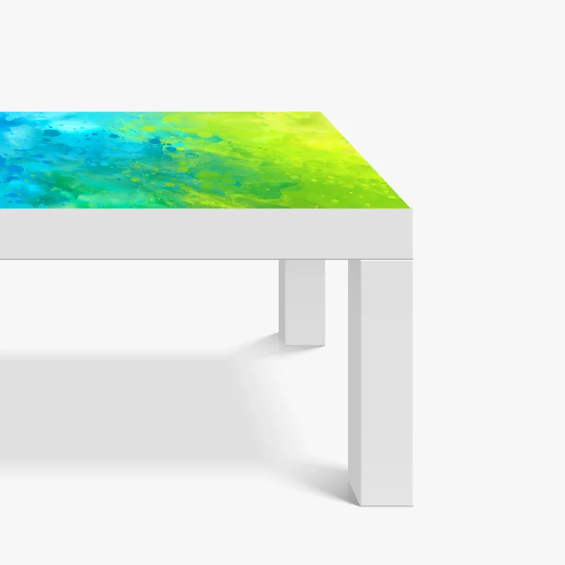 Tischaufkleber und Schreibtischaufkleber lebhafte türkis und limetten aquarellspritzer