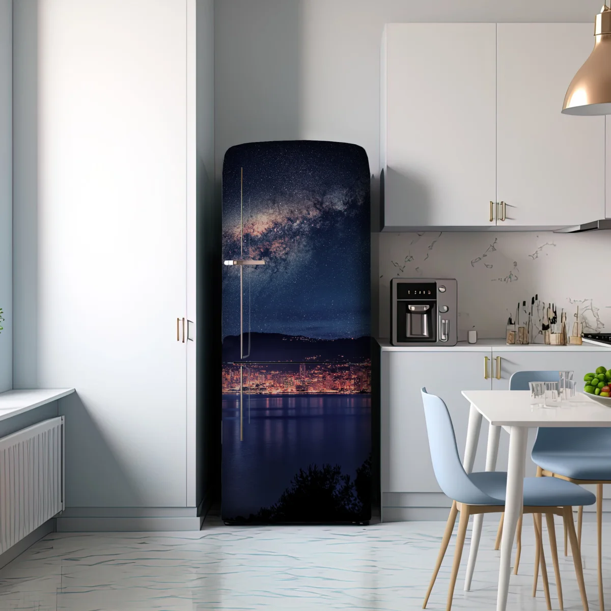 Kühlschrankaufkleber küstenstadt unter der milchstraße Kühlschrankaufkleber küstenstadt unter der milchstraße
