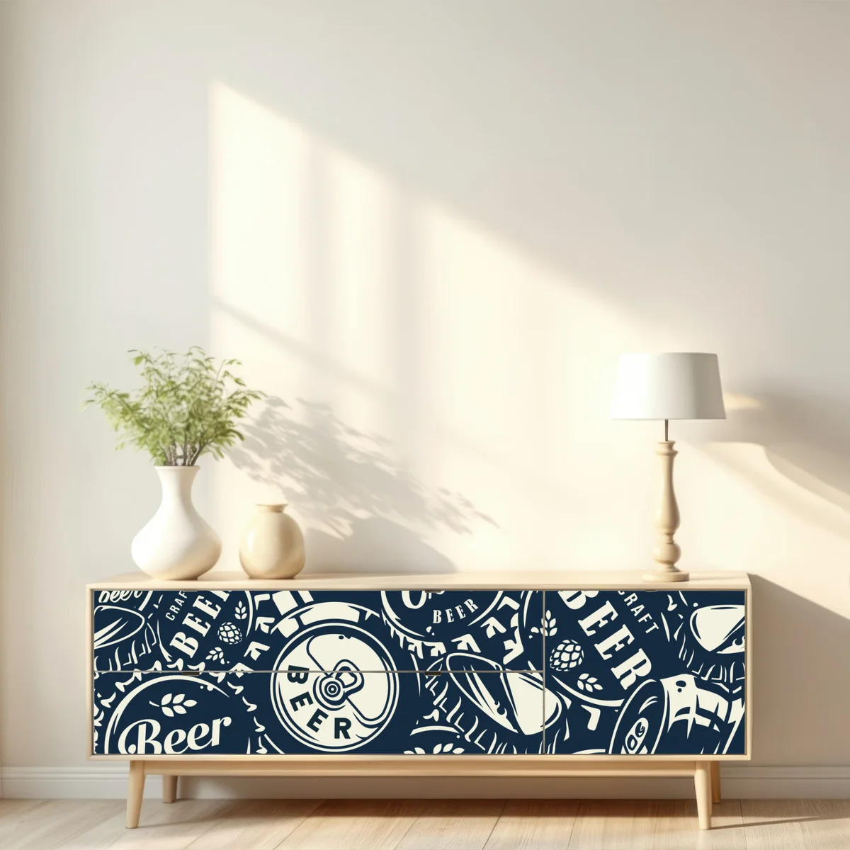 Repositionierbarer Aufkleber muster mit craft-bier kronkorken Repositionierbarer Aufkleber muster mit craft-bier kronkorken