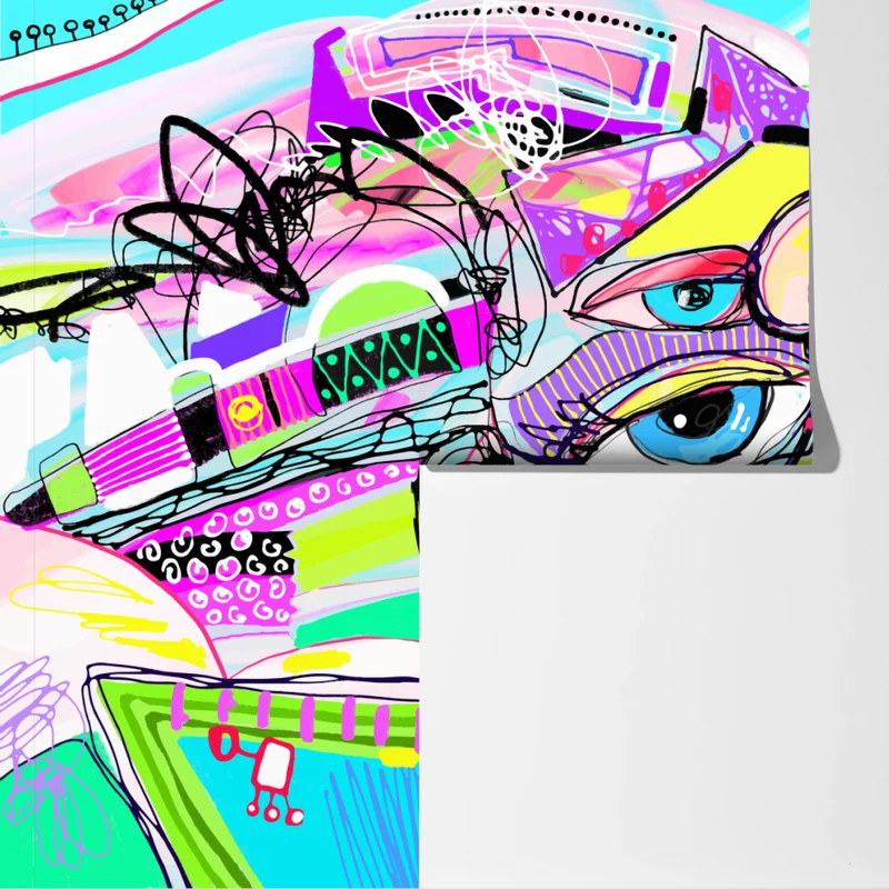 Fototapeta abstrakcyjna twarz w żywych kolorach Fototapeta abstrakcyjna twarz w żywych kolorach