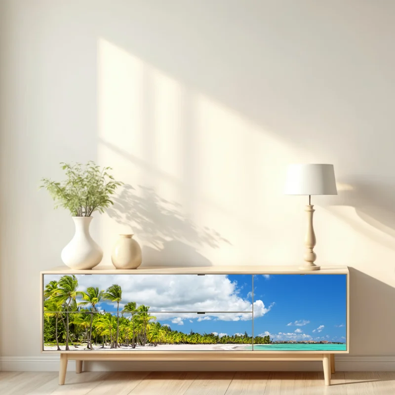 Repositionierbarer Aufkleber tropischer strand in Punta Cana