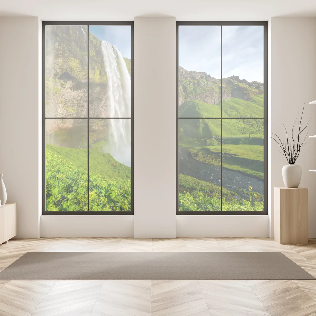 Fensteraufkleber Seljalandsfoss wasserfall in Island Fensteraufkleber Seljalandsfoss wasserfall in Island