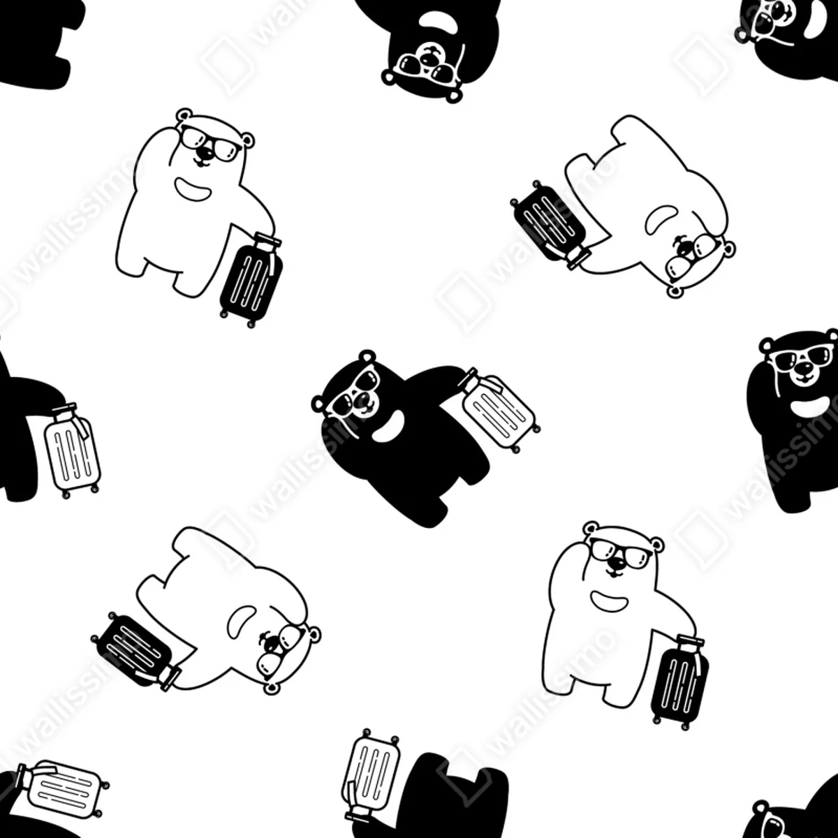 Laptop-Aufkleber reisende bären muster Laptop-Aufkleber reisende bären muster