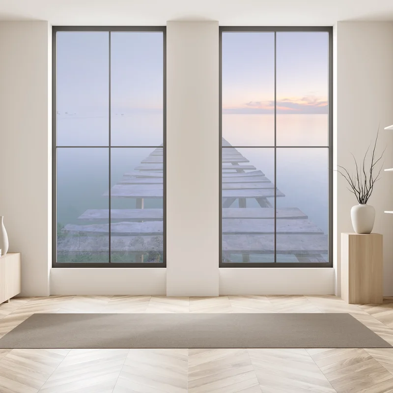 Fensteraufkleber ruhiger steg bei sonnenuntergang Fensteraufkleber ruhiger steg bei sonnenuntergang