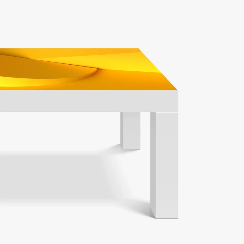 Tischaufkleber und Schreibtischaufkleber gelbe geometrische abstraktion 3d