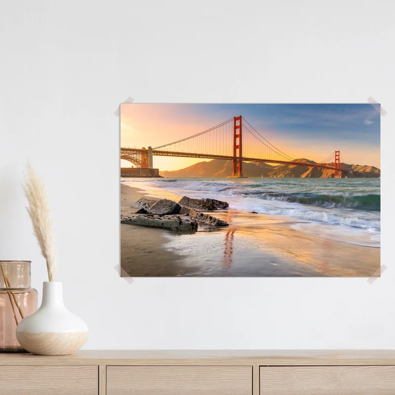 Poster sonnenuntergang an der Golden Gate Bridge Poster sonnenuntergang an der Golden Gate Bridge