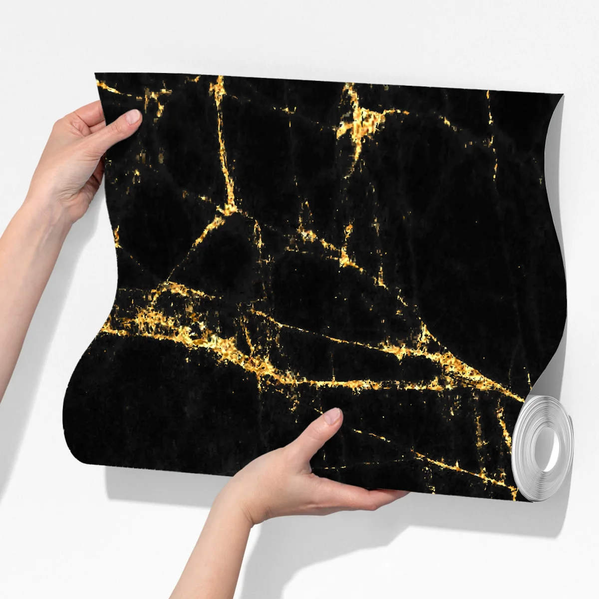 Fototapete schwarzer marmor mit goldenen adern Fototapete schwarzer marmor mit goldenen adern