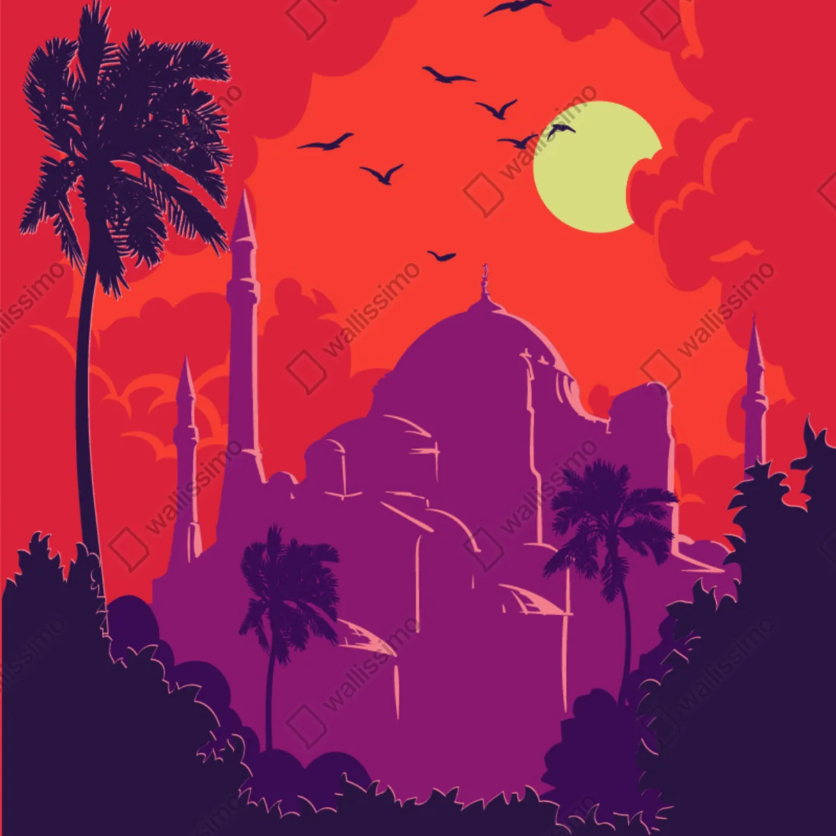 Poster sonnenuntergang über Istanbul Poster sonnenuntergang über Istanbul