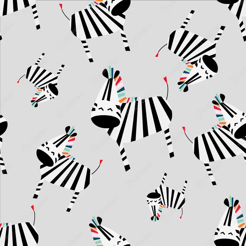 Kühlschrankaufkleber verspieltes zebramuster mit streifen Kühlschrankaufkleber verspieltes zebramuster mit streifen