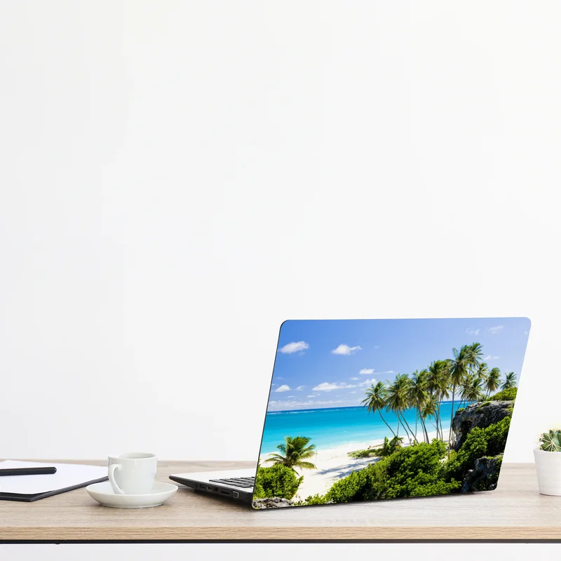 Laptop-Aufkleber Bottom Bay palmenstrand, Barbados