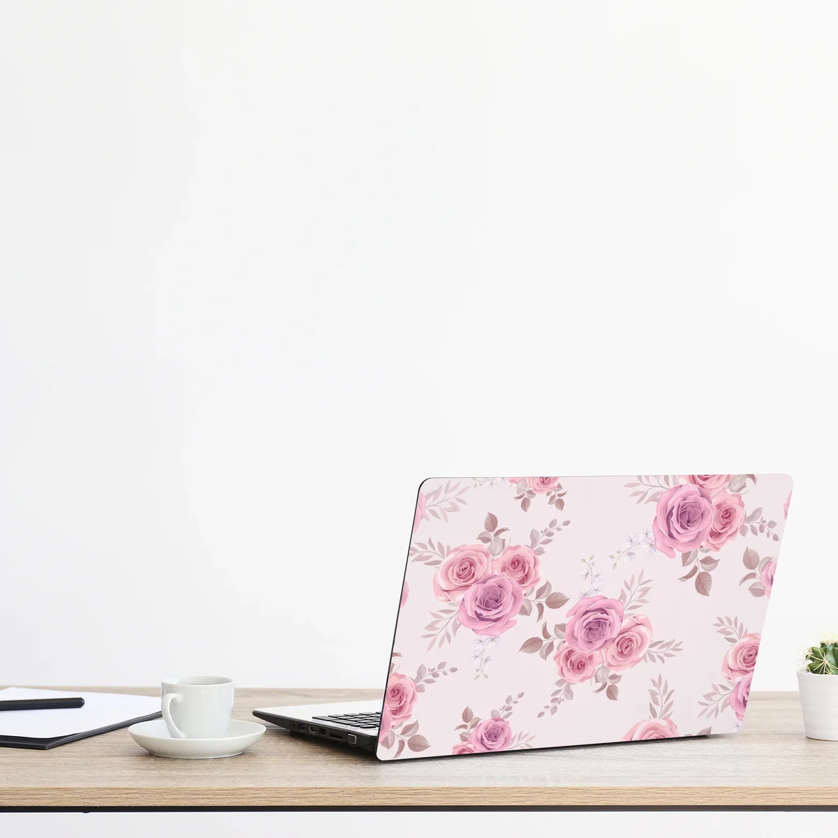 Laptop-Aufkleber zartes rosa rosenmuster Laptop-Aufkleber zartes rosa rosenmuster