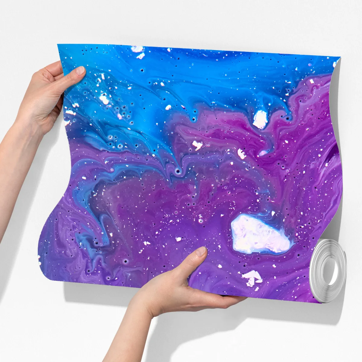 Fototapete lebendige blau-violette abstrakte acrylmalerei Fototapete lebendige blau-violette abstrakte acrylmalerei