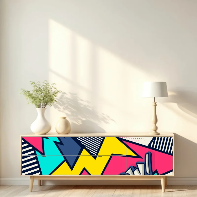 Repositionierbarer Aufkleber comic pop art explosion Repositionierbarer Aufkleber comic pop art explosion