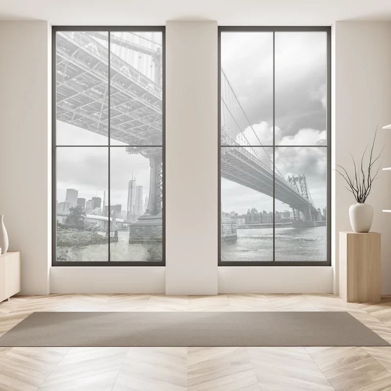 Fensteraufkleber blick auf die Manhattan Bridge und die skyline von New York
