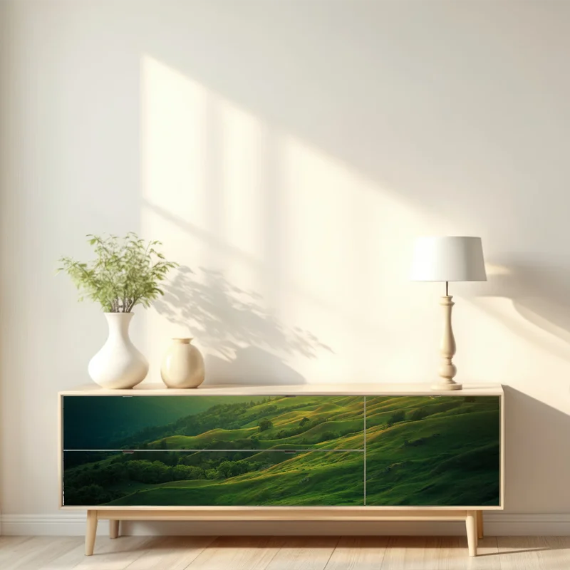 Repositionierbarer Aufkleber hügel von Nordkalifornien bei sonnenuntergang Repositionierbarer Aufkleber hügel von Nordkalifornien bei sonnenuntergang