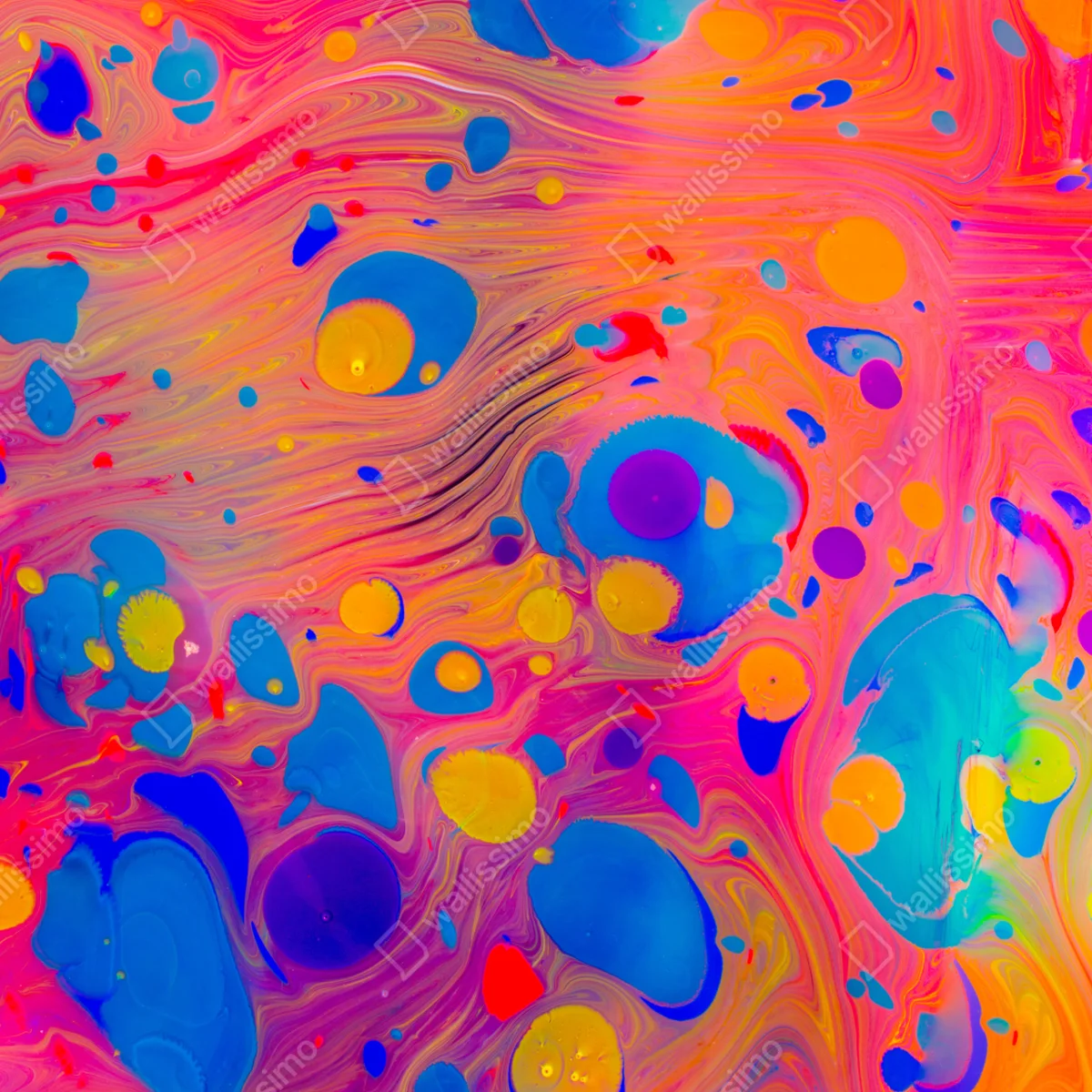 Leinwandbild osmanisches ebru marmormuster Leinwandbild osmanisches ebru marmormuster