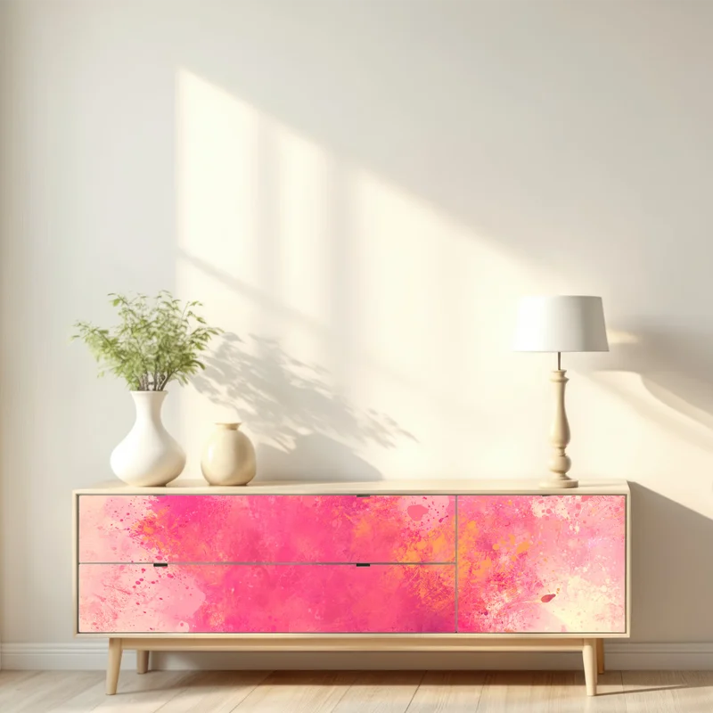 Repositionierbarer Aufkleber lebendige rosa aquarellspritzer Repositionierbarer Aufkleber lebendige rosa aquarellspritzer