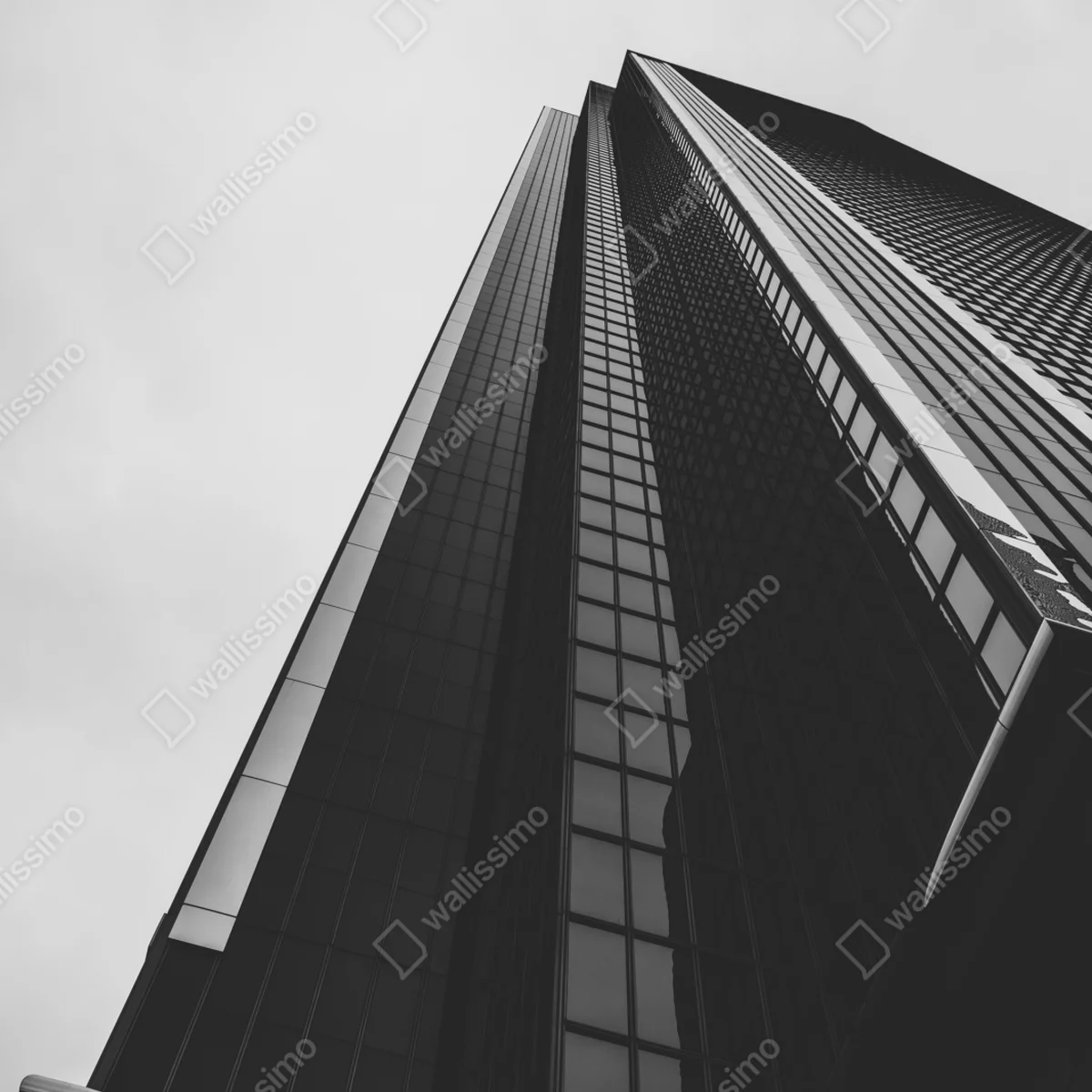 Naklejka na okno monochromatyczny wieżowiec w perspektywie Naklejka na okno monochromatyczny wieżowiec w perspektywie