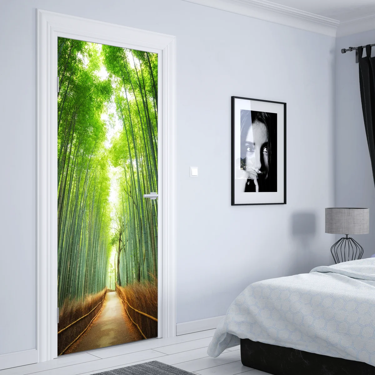 Türaufkleber weg durch den bambushain von Arashiyama Türaufkleber weg durch den bambushain von Arashiyama