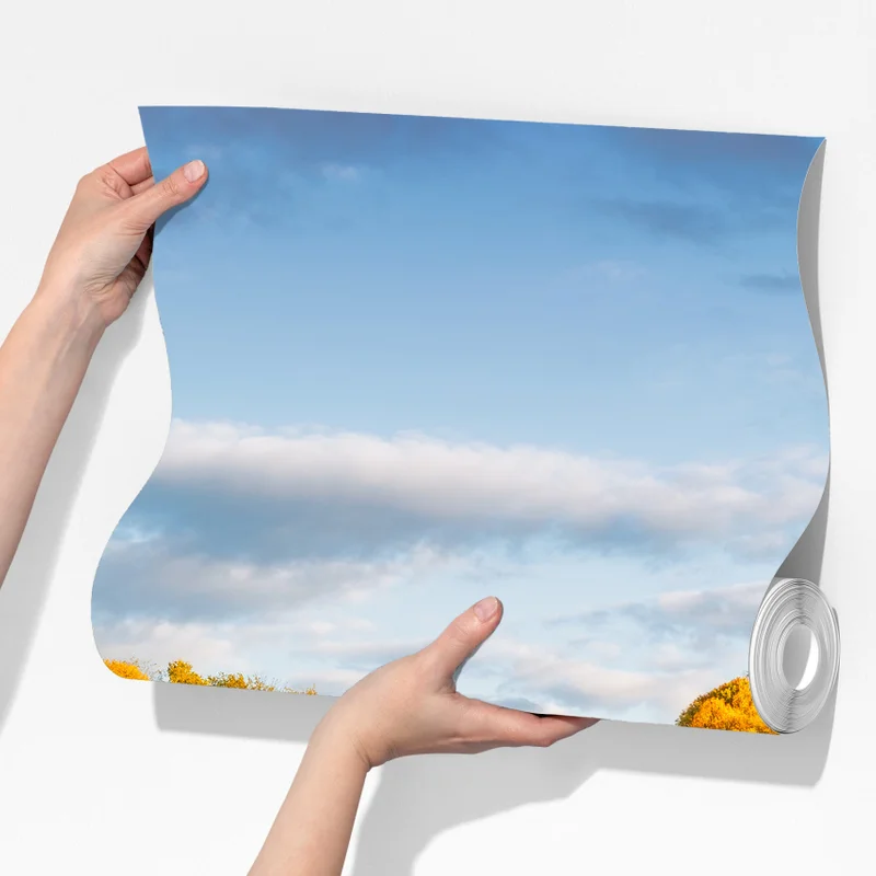 Fototapete herbstliche landschaft mit roter scheune Fototapete herbstliche landschaft mit roter scheune