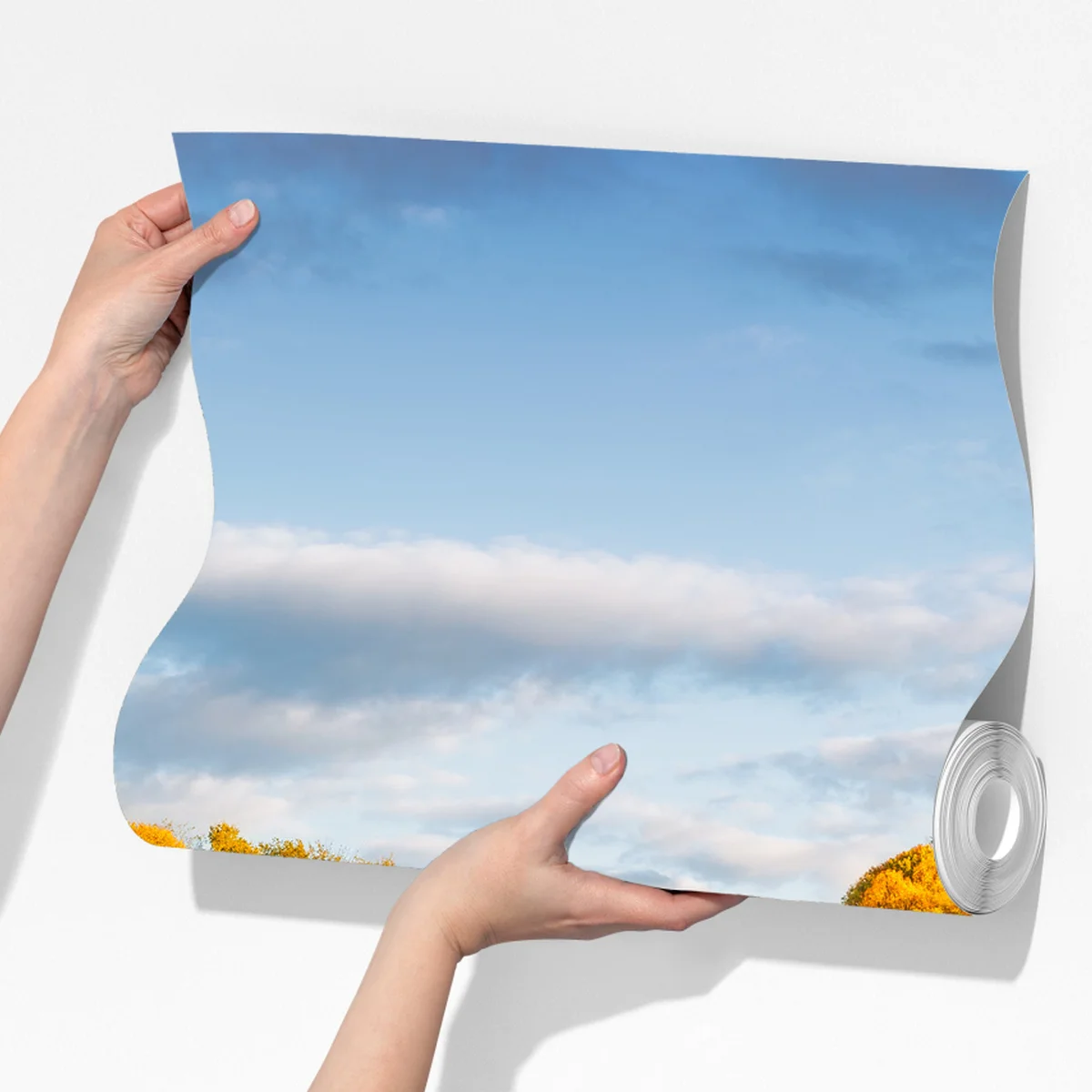 Fototapete herbstliche landschaft mit roter scheune Fototapete herbstliche landschaft mit roter scheune