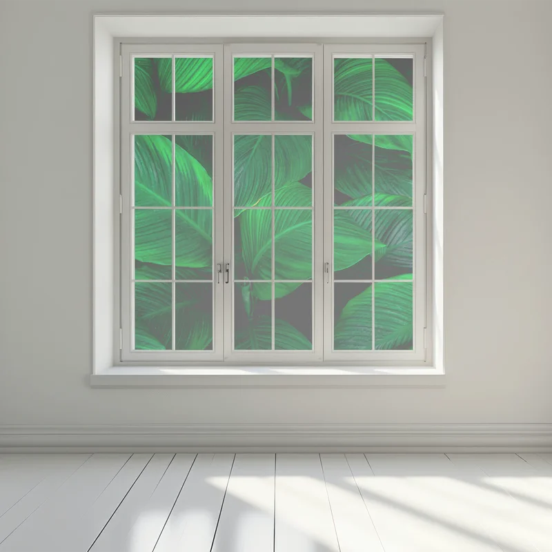Fensteraufkleber üppige tropische blätter