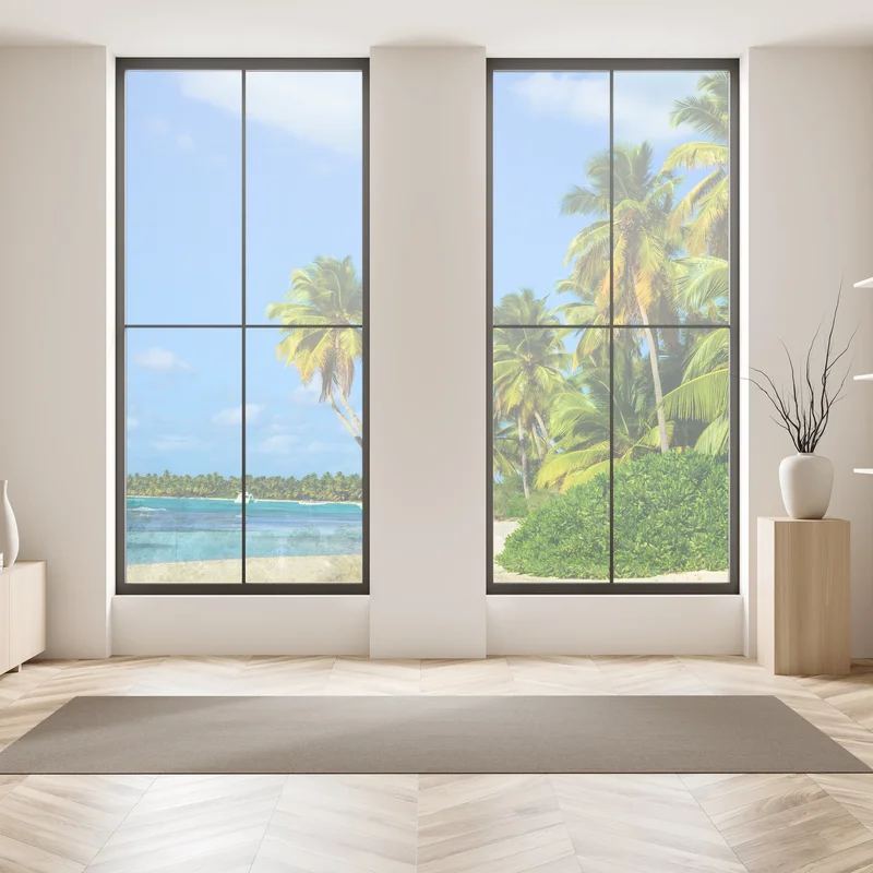 Fensteraufkleber tropischer palmenstrand