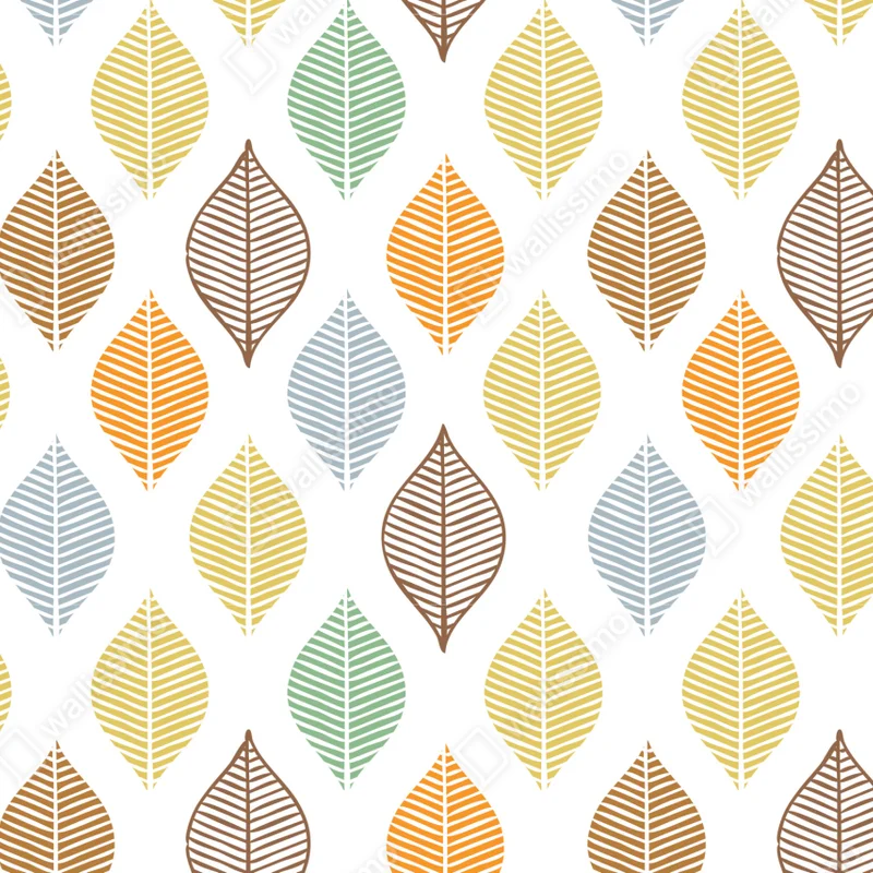 Türaufkleber pastelliges blättermuster für die wand Türaufkleber pastelliges blättermuster für die wand