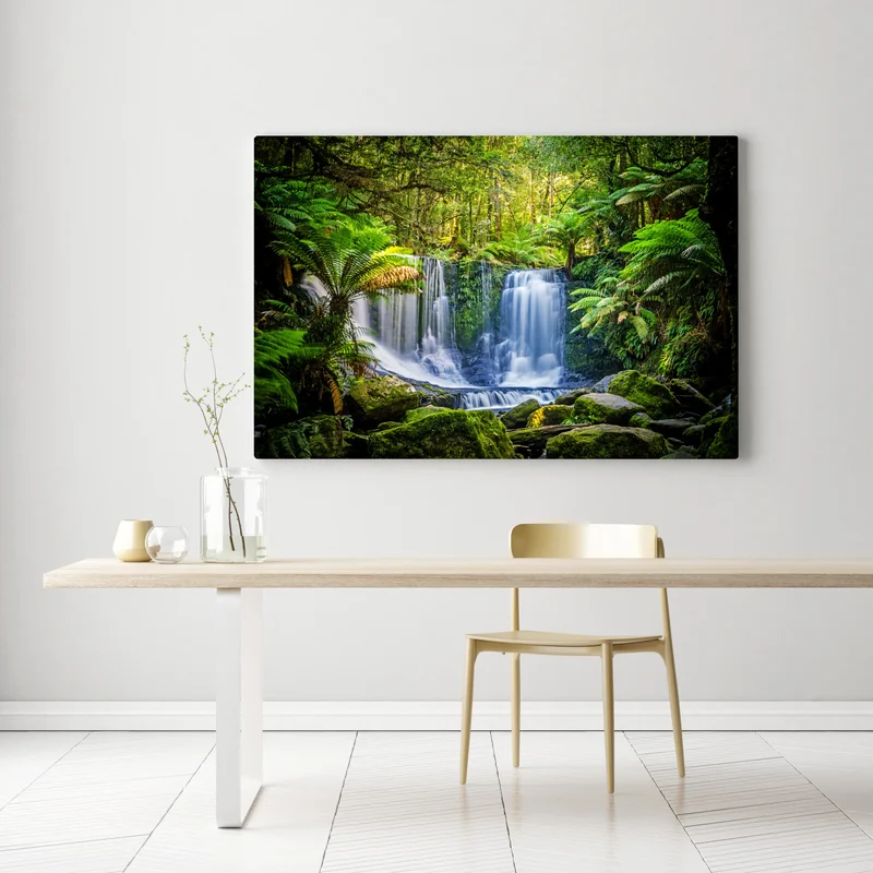 Leinwandbild üppiger wasserfall im Mt Field National Park, Tasmania Leinwandbild üppiger wasserfall im Mt Field National Park, Tasmania